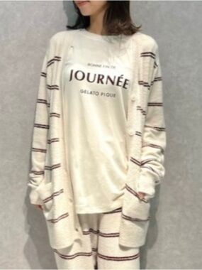 NWT Gelato Pique Hot Smoothie Border Striped Cardigan Sweater